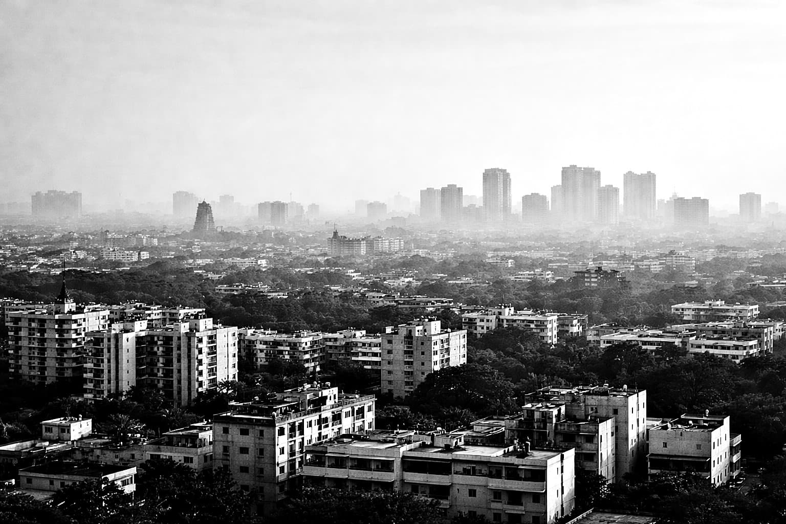 Established Chennai neighbourhoods seen from above
